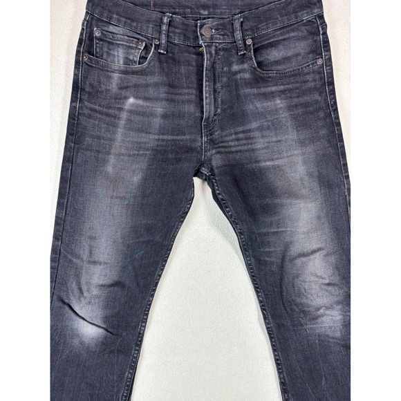 Levi's Other - Levis 512 Slim Taper Mens Faded Whiskering Black Denim worn‎ Jeans 31x32 806